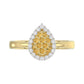LADIES RING 0.20CT ROUND DIAMOND 10K YELLOW GOLD