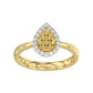LADIES RING 0.20CT ROUND DIAMOND 10K YELLOW GOLD