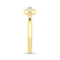 LADIES RING 0.10CT ROUND DIAMOND 10K YELLOW GOLD