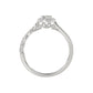 Adies 0.25Ct Round Diamond Sterling Silver White Promise Ring � Halo Oval Design With Split Shank, Elegant Women�S Jewelry