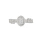 Adies 0.25Ct Round Diamond Sterling Silver White Promise Ring � Halo Oval Design With Split Shank, Elegant Women�S Jewelry