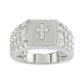 �Elegant Men�S Fashion Ring 0.10Ct Round Diamond Sterling Silver White Luxury Statement Jewelry For Men