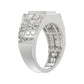 “Elegant Men’S Fashion Ring 0.10Ct Round Diamond Sterling Silver White Luxury Statement Jewelry For Men