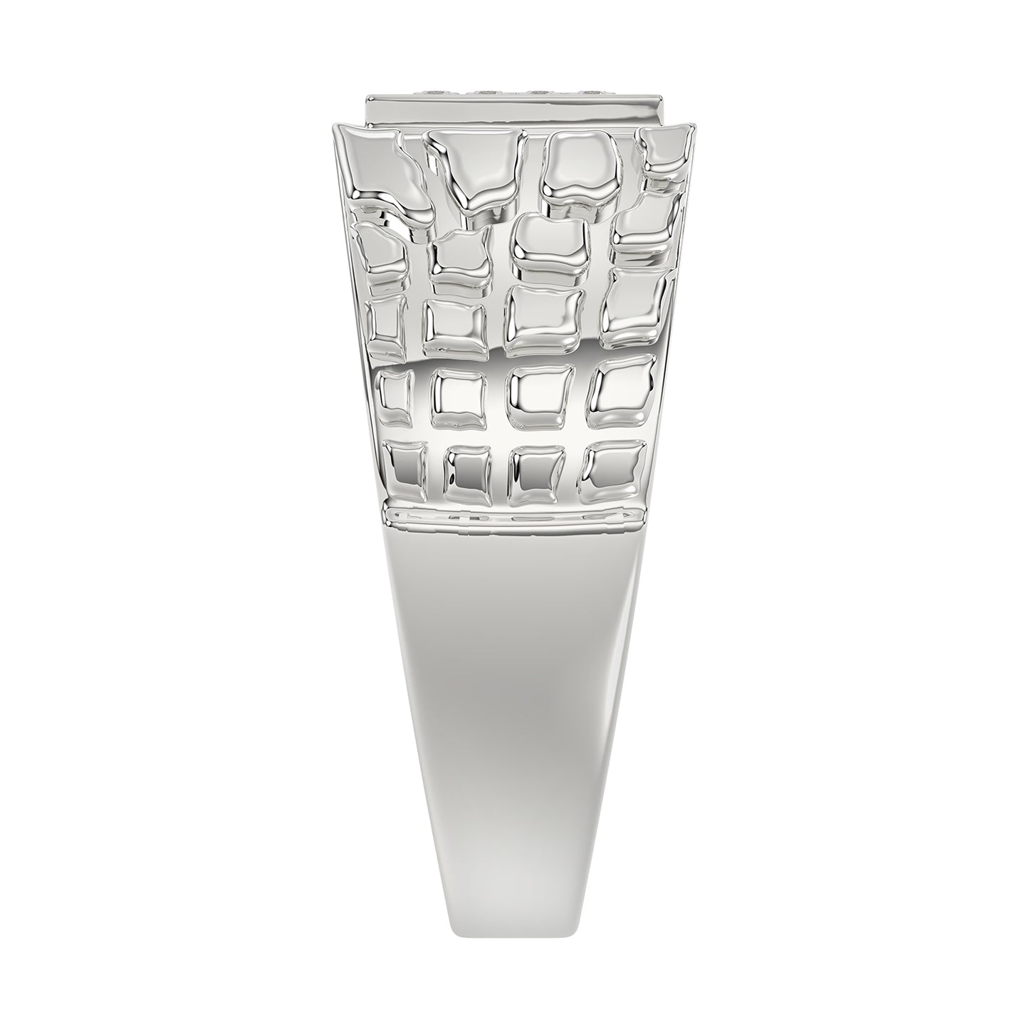 “Elegant Men’S Fashion Ring 0.10Ct Round Diamond Sterling Silver White Luxury Statement Jewelry For Men