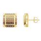 LADIES EARRINGS 0.50CT ROUND DIAMOND 10K YELLOW GOLD
