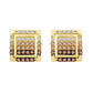 LADIES EARRINGS 0.50CT ROUND DIAMOND 10K YELLOW GOLD
