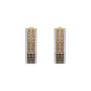 LADIES HOOPS EARRING 1.50CT ROUND/ROUND DARK BROWN DIAMOND 14K YELLOW GOLD