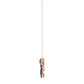14K Rose Gold Ladies Butterfly Necklace With Colorful Diamond Accents In Blue, Dark Brown, And Round Cuts. A Stylish 0.33 Ct Jewelry Necklace