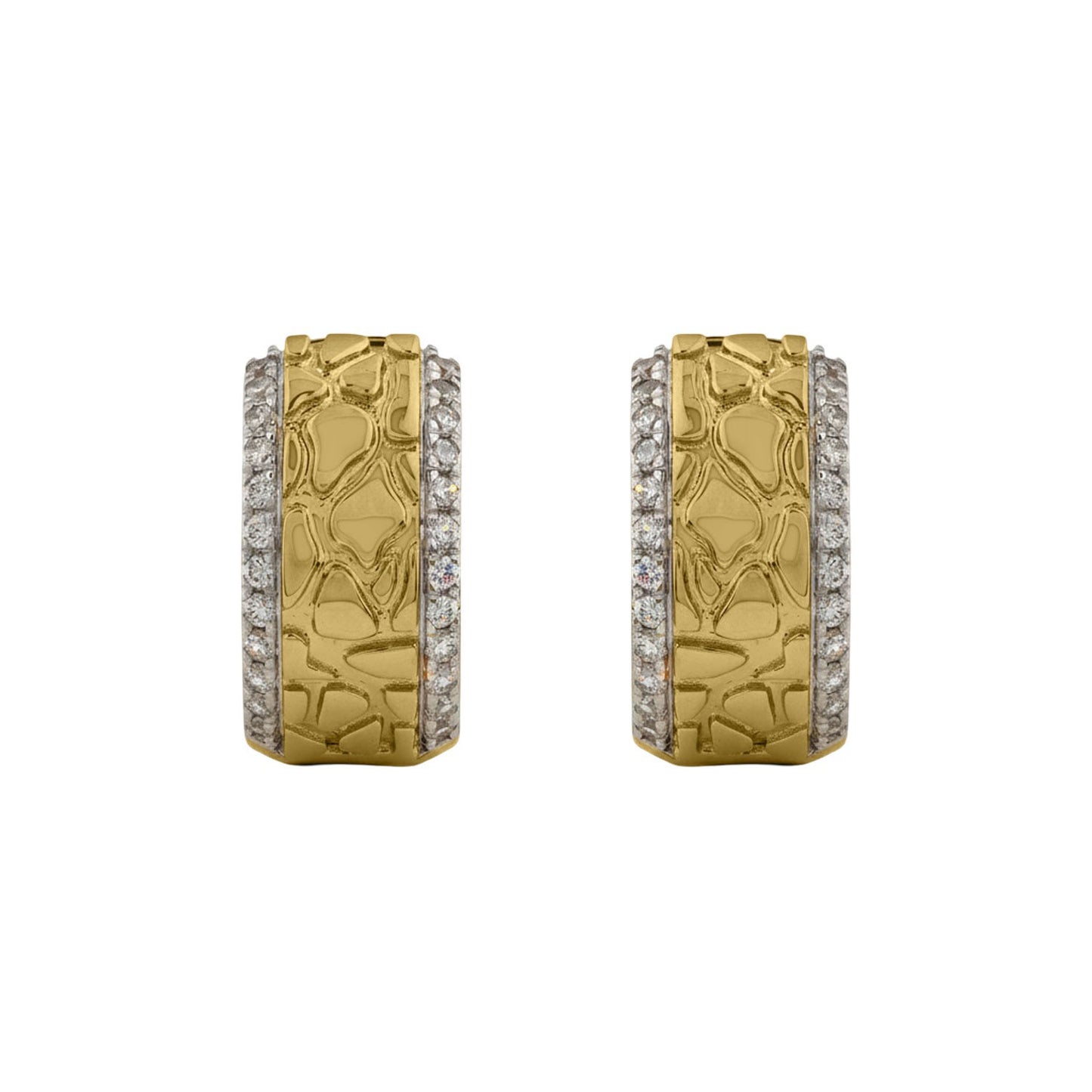LADIES EARRINGS 0.33CT ROUND DIAMOND 10K YELLOW GOLD