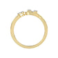 LADIES RING 0.15CT ROUND/BAGUETTE DIAMOND 10K YELLOW GOLD