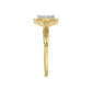 LADIES RING 0.15CT ROUND/BAGUETTE DIAMOND 10K YELLOW GOLD