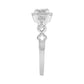 Ladies Sterling Silver 0.13Ct Round Diamond Halo Ring Classic Ladies Diamond Jewelry Ring