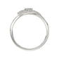 Elegant Ladies Heart Ring 0.15Ct Round Diamond Sterling Silver White Romantic Promise Jewelry For Women