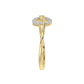 LADIES RING 0.15CT ROUND DIAMOND 10K YELLOW GOLD
