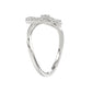 Ladies Elysian Heart Ring 0.15Ct Round Diamond Sterling Silver White � Romantic Fine Jewelry For Women