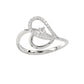 Ladies Elysian Heart Ring 0.15Ct Round Diamond Sterling Silver White � Romantic Fine Jewelry For Women