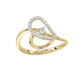 LADIES RING 0.15CT ROUND DIAMOND 10K YELLOW GOLD