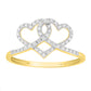 LADIES RING 0.15CT ROUND DIAMOND 10K YELLOW GOLD