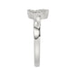 Ladies Lucky Horseshoe Fashion Ring 0.10Ct Round Diamond Sterling Silver White � Double Horseshoe Fashion Jewelry