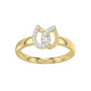 LADIES RING 0.10CT ROUND DIAMOND 10K YELLOW GOLD