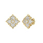 LADIES EARRING 0.25CT ROUND DIAMOND 10K YELLOW GOLD