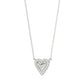 Round Diamond Heart Necklace, 0.10Ct Sterling Silver  Love Necklace, Minimal Heart Charm Pendant For Your Loved One, Girlfriend Gift