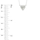 Round Diamond Heart Necklace, 0.10Ct Sterling Silver  Love Necklace, Minimal Heart Charm Pendant For Your Loved One, Girlfriend Gift