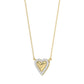 LADIES NECKLACE 0.10CT ROUND DIAMOND 10K YELLOW GOLD