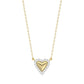 LADIES NECKLACE 0.10CT ROUND DIAMOND 10K YELLOW GOLD