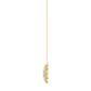 LADIES PENDANT 0.25CT ROUND/BAGUETTE DIAMOND 10K YELLOW GOLD