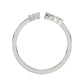 Sterling Silver Diamond Fashion Ring For Women 0.10 Ct Round Cut Elegant Ladies Ring