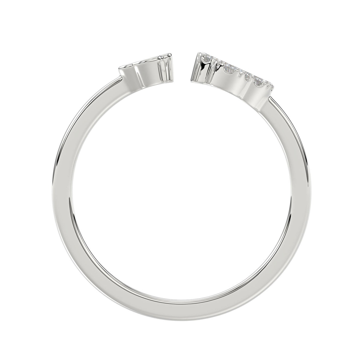 Sterling Silver Diamond Fashion Ring For Women 0.10 Ct Round Cut Elegant Ladies Ring