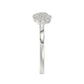 Sterling Silver Diamond Fashion Ring For Women 0.10 Ct Round Cut Elegant Ladies Ring