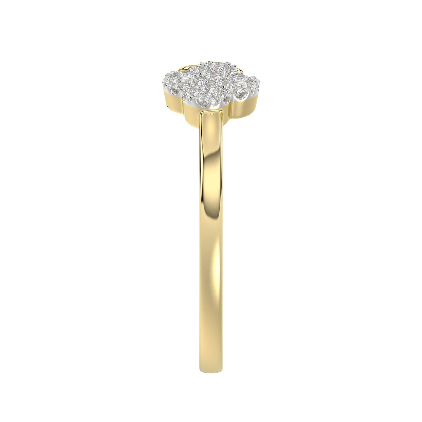 LADIES RING 0.10CT ROUND DIAMOND 10K YELLOW GOLD