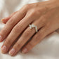 LADIES RING 0.65CT ROUND/BAGUETTE DIAMOND 14K YELLOW GOLD