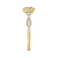 LADIES RING 0.25CT ROUND DIAMOND 10K YELLOW GOLD