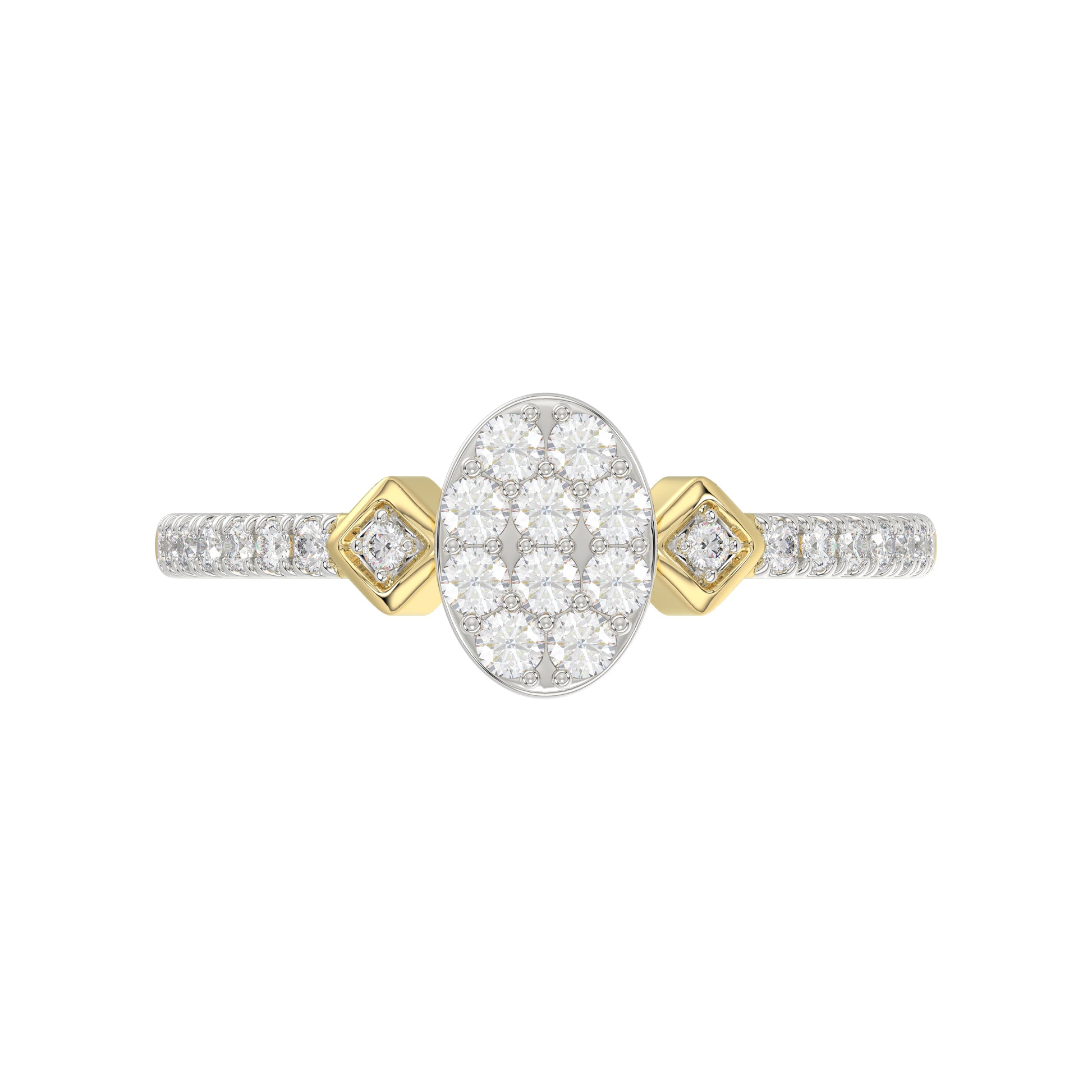 LADIES RING 0.33CT ROUND DIAMOND 10K YELLOW GOLD
