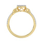 LADIES RING 0.33CT ROUND DIAMOND 10K YELLOW GOLD