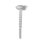 Elegance Ladies Round Diamond Cluster Fashion Ring In 10K White Gold – Marquise Design