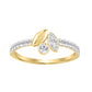Elegance Ladies Round Diamond Cluster Fashion Ring In 10K Yellow Gold – Marquise Design