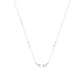 14K White Gold 0.16Ct Ladies Pearl Necklace  Round Diamond Bezel Design