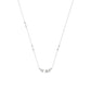 14K White Gold 0.16Ct Ladies Pearl Necklace  Round Diamond Bezel Design