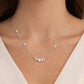 14K White Gold 0.16Ct Ladies Pearl Necklace  Round Diamond Bezel Design