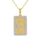 10K Yellow Gold letter 'G' Fashion Pendant With Chain - 0.20 CT Round Diamond Ladies Jewelry Gift