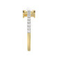 LADIES RING 0.10CT ROUND/PEARL DIAMOND 10K YELLOW GOLD