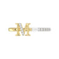 LADIES RING 0.10CT ROUND/PEARL DIAMOND 10K YELLOW GOLD