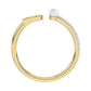 LADIES RING 0.10CT ROUND/PEARL DIAMOND 10K YELLOW GOLD