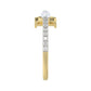 LADIES RING 0.10CT ROUND/PEARL DIAMOND 10K YELLOW GOLD