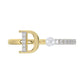 LADIES RING 0.10CT ROUND/PEARL DIAMOND 10K YELLOW GOLD