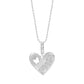 Mom Heart Pendant With Chain For Women 0.10Ct Round Diamond Yellow Gold Finish Butterfly Design Pendant